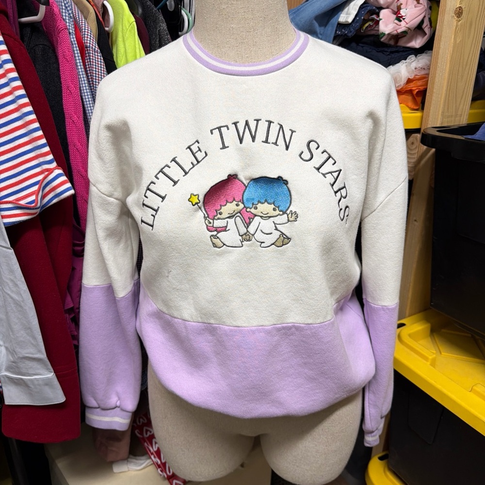 Sanrio Little Twin Stars Lavender and White Top